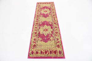 Pink 2' 2 x 6' 9 Medici Runner Area Rug 100% Polypropylene Traditional Vintage Classic Carpet for Home Interior Design Decor for Sale at Rug Engine
