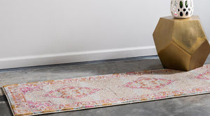 Light Blue 2' 7 x 10' Medici Runner Area Rug 100% Polypropylene Traditional Vintage Classic Carpet for Home Interior Design Decor for Sale at Rug Engine