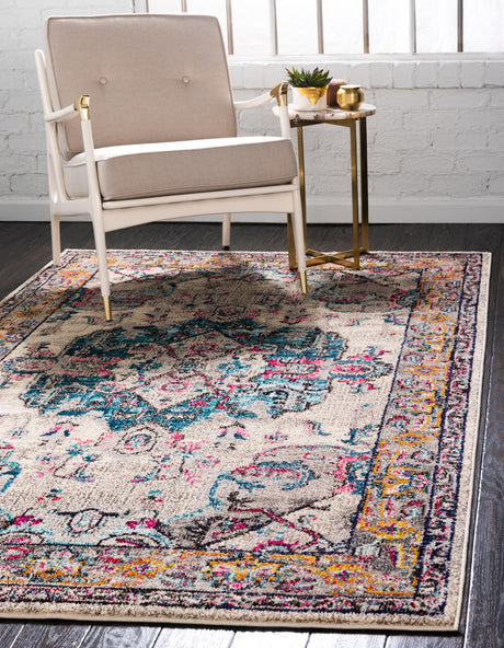 Beige 3' 3 x 5' 3 Medici Rectangle Area Rug 100% Polypropylene Traditional Vintage Classic Carpet for Home Interior Design Decor for Sale at Rug Engine