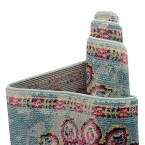 Light Blue 2' 2 x 6' 9 Medici Runner Area Rug 100% Polypropylene Traditional Vintage Classic Carpet for Home Interior Design Decor for Sale at Rug Engine