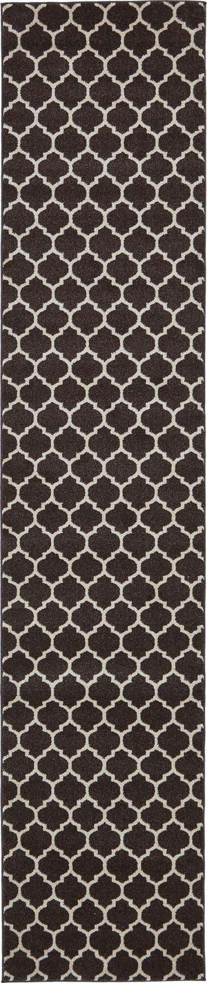 Chocolate Brown 2' 7 x 13' 1 Trellis Runner Area Rug