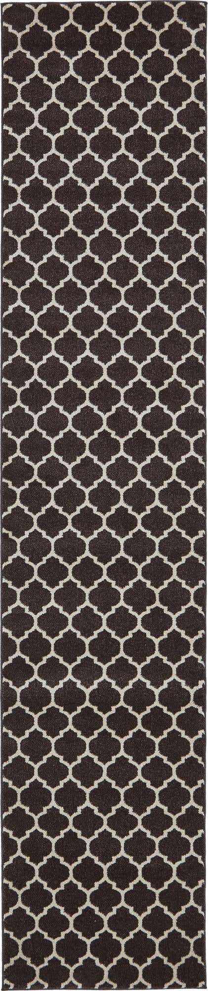 Chocolate Brown 2' 7 x 13' 1 Trellis Runner Area Rug
