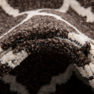 Chocolate Brown 6' 1 x 6' 1 Trellis Square Area Rug