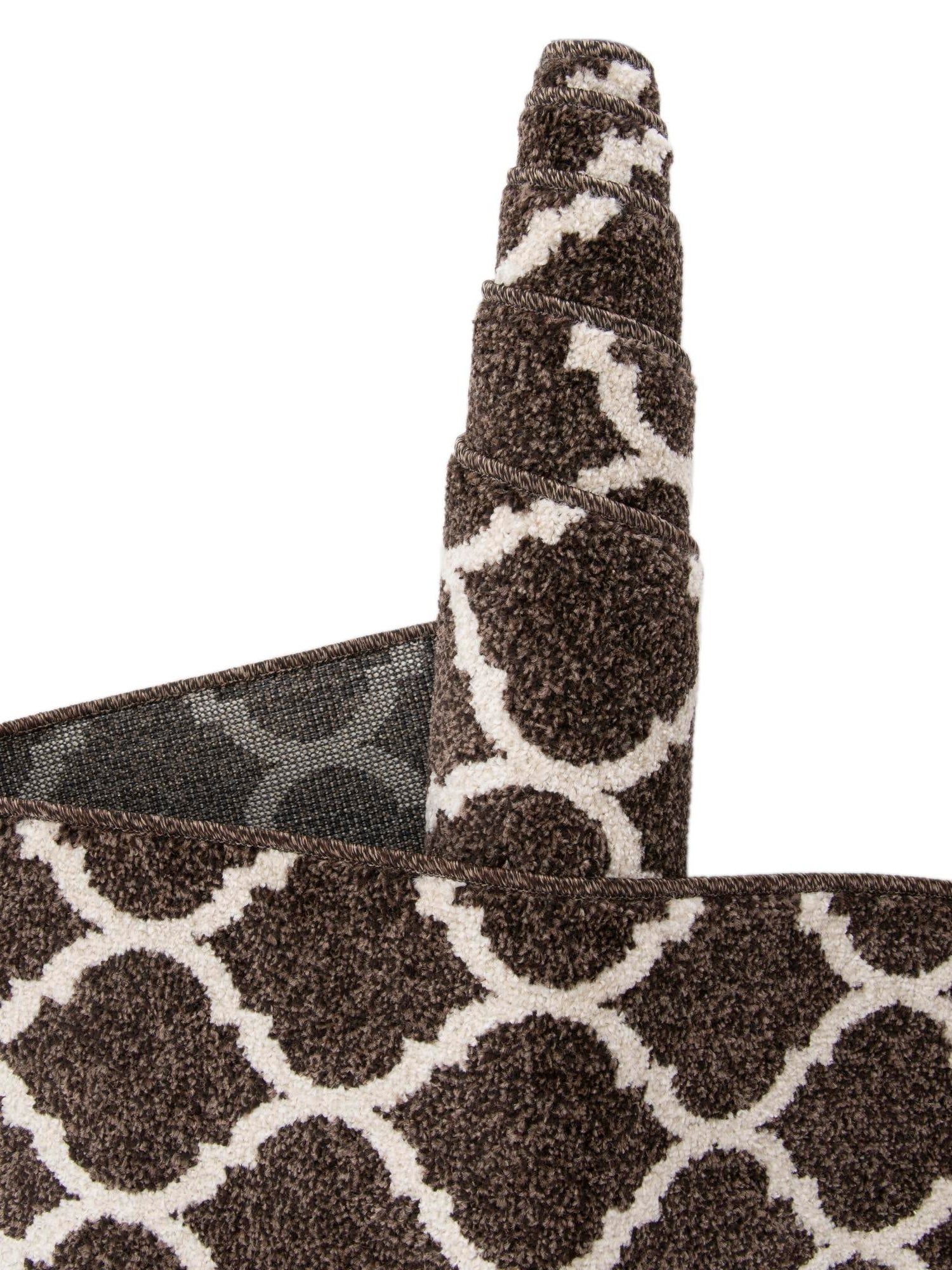 Chocolate Brown 7' 10 x 7' 10 Trellis Square Area Rug