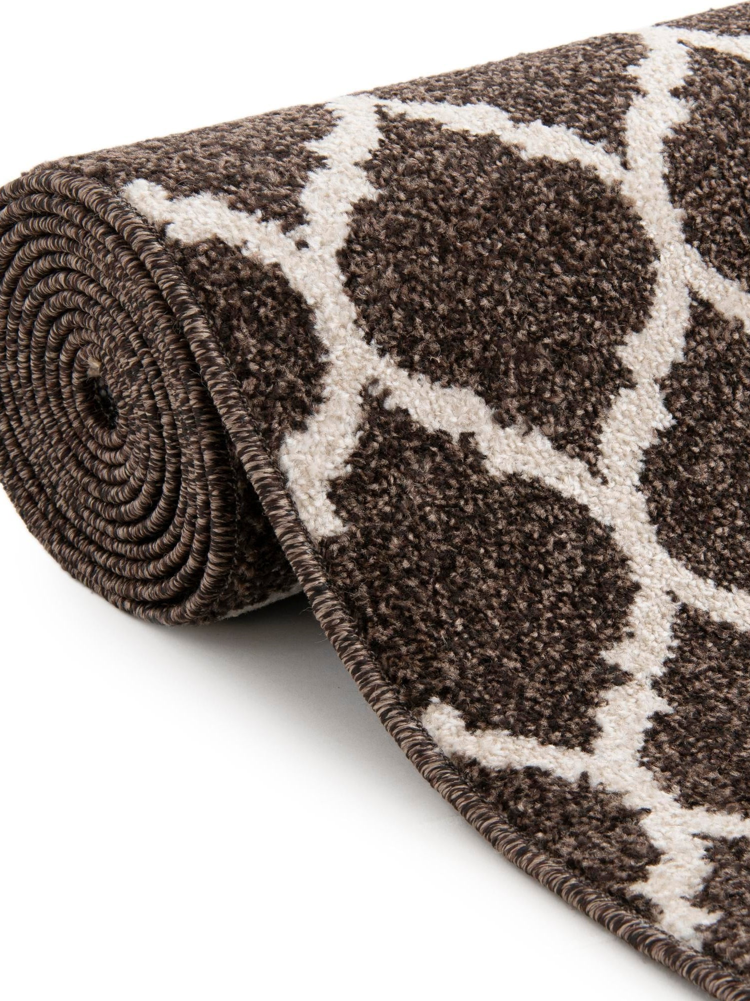 Chocolate Brown 7' 10 x 7' 10 Trellis Square Area Rug