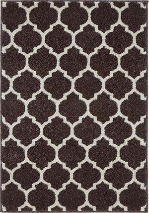 Chocolate Brown 2' 2 x 3' 1 Trellis Rectangle Rug