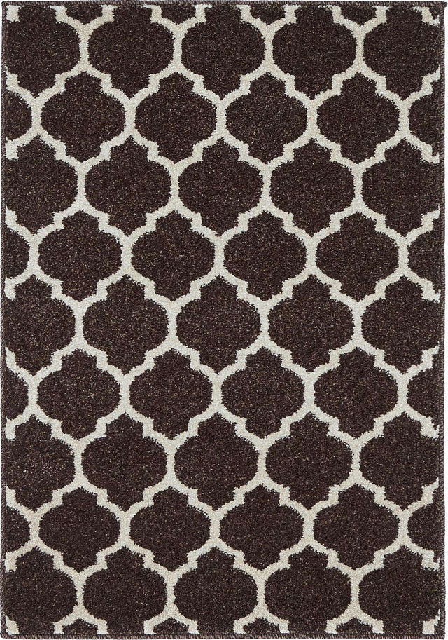 Chocolate Brown 2' 2 x 3' 1 Trellis Rectangle Rug