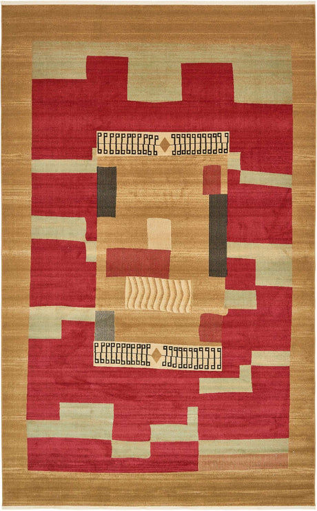 Rust Red 10' 6 x 16' 5 Fars Rectangle Area Rug 100% Polypropylene Unique Traditional Carpet for Classical Living, Dining Room & Office Spaces for Sale at Rug Engine