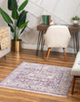 Purple 4' x 4' New Classical Square Area Rug 70% Polypropylene & 30% Polyester Traditional Vintage Distressed Carpet for Interior Design Home Decor for Sale at Rug Engine
