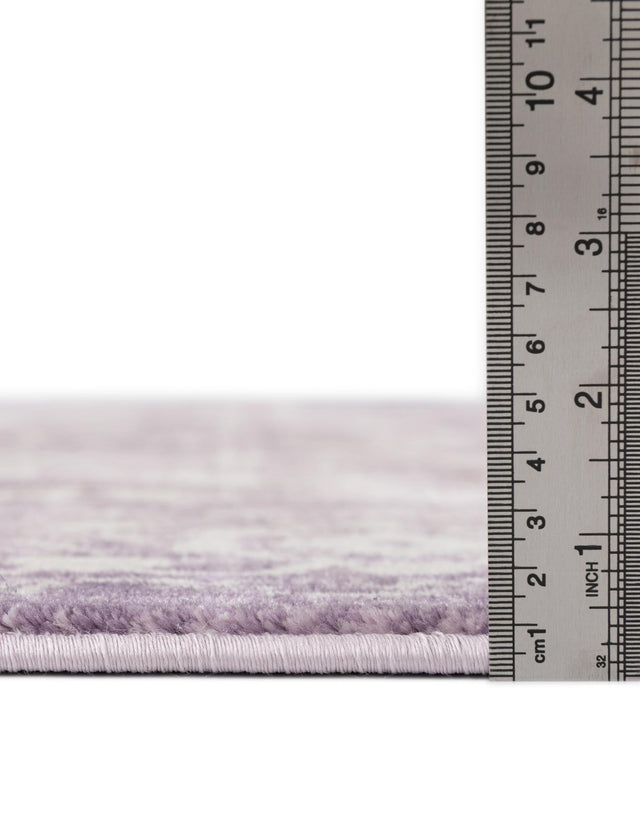 Purple 4' x 4' New Classical Square Area Rug 70% Polypropylene & 30% Polyester Traditional Vintage Distressed Carpet for Interior Design Home Decor for Sale at Rug Engine