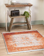 Terracotta 8' x 8' New Classical Square Area Rug 70% Polypropylene & 30% Polyester Traditional Vintage Distressed Carpet for Interior Design Home Decor for Sale at Rug Engine