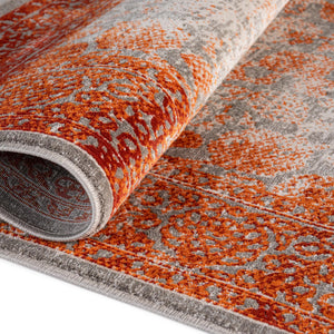 Terracotta 8' x 8' New Classical Square Area Rug 70% Polypropylene & 30% Polyester Traditional Vintage Distressed Carpet for Interior Design Home Decor for Sale at Rug Engine