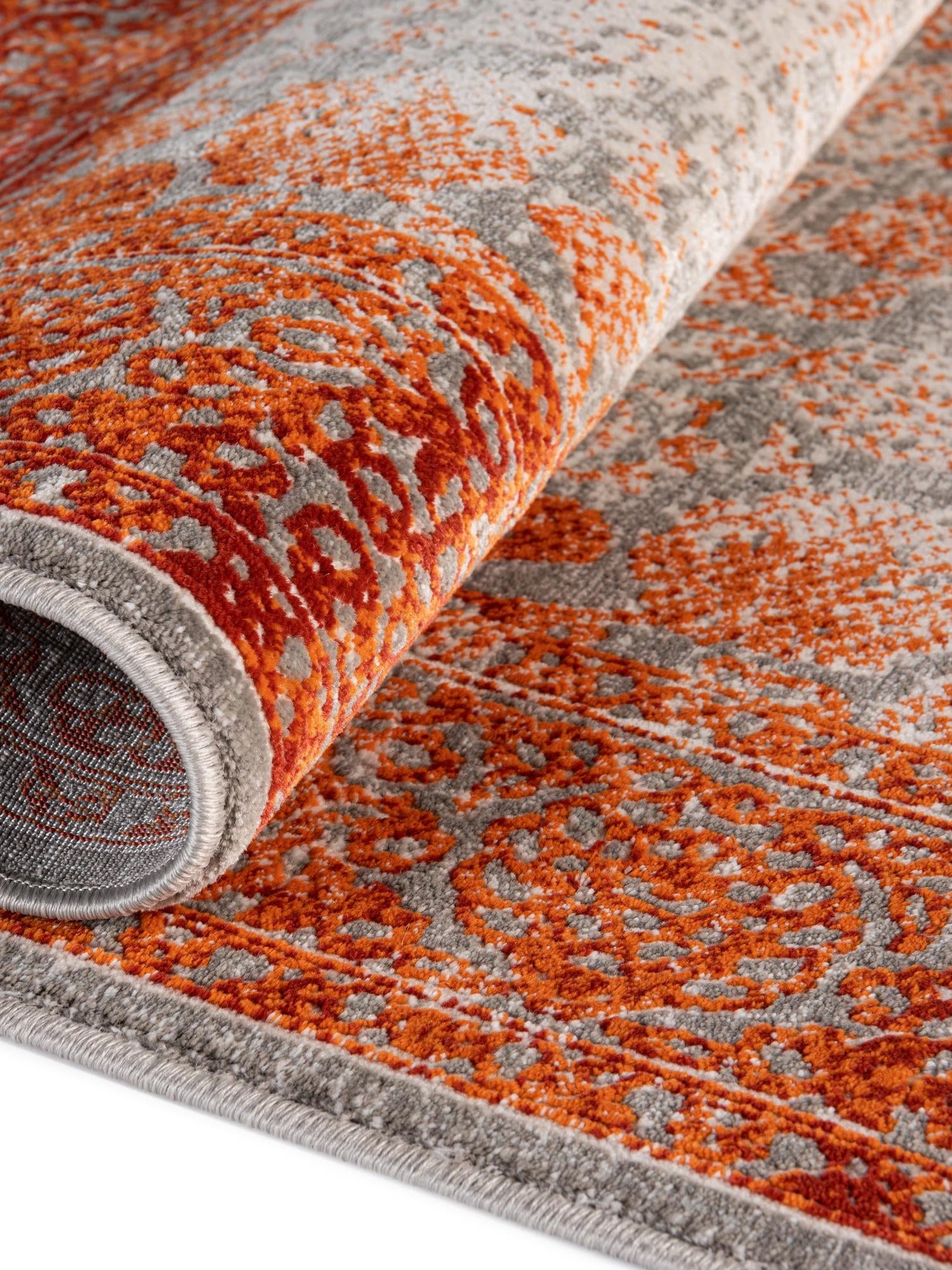 Terracotta 4' x 4' New Classical Square Area Rug 70% Polypropylene & 30% Polyester Traditional Vintage Distressed Carpet for Interior Design Home Decor for Sale at Rug Engine