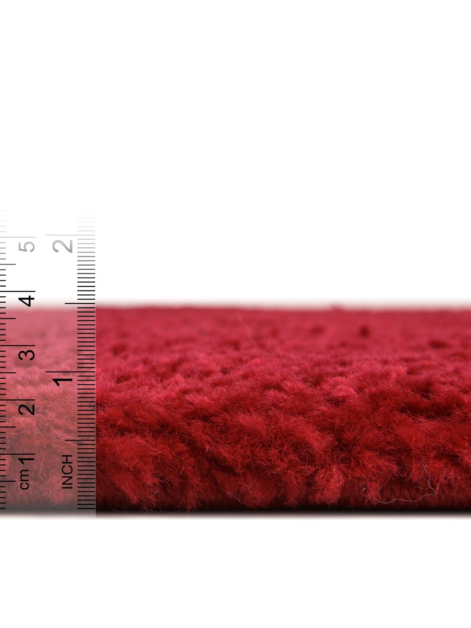 Red 8' x 10' Solo Rectangle Area Rug Thick Soft Touch Fluffy & Plush Shaggy Pile