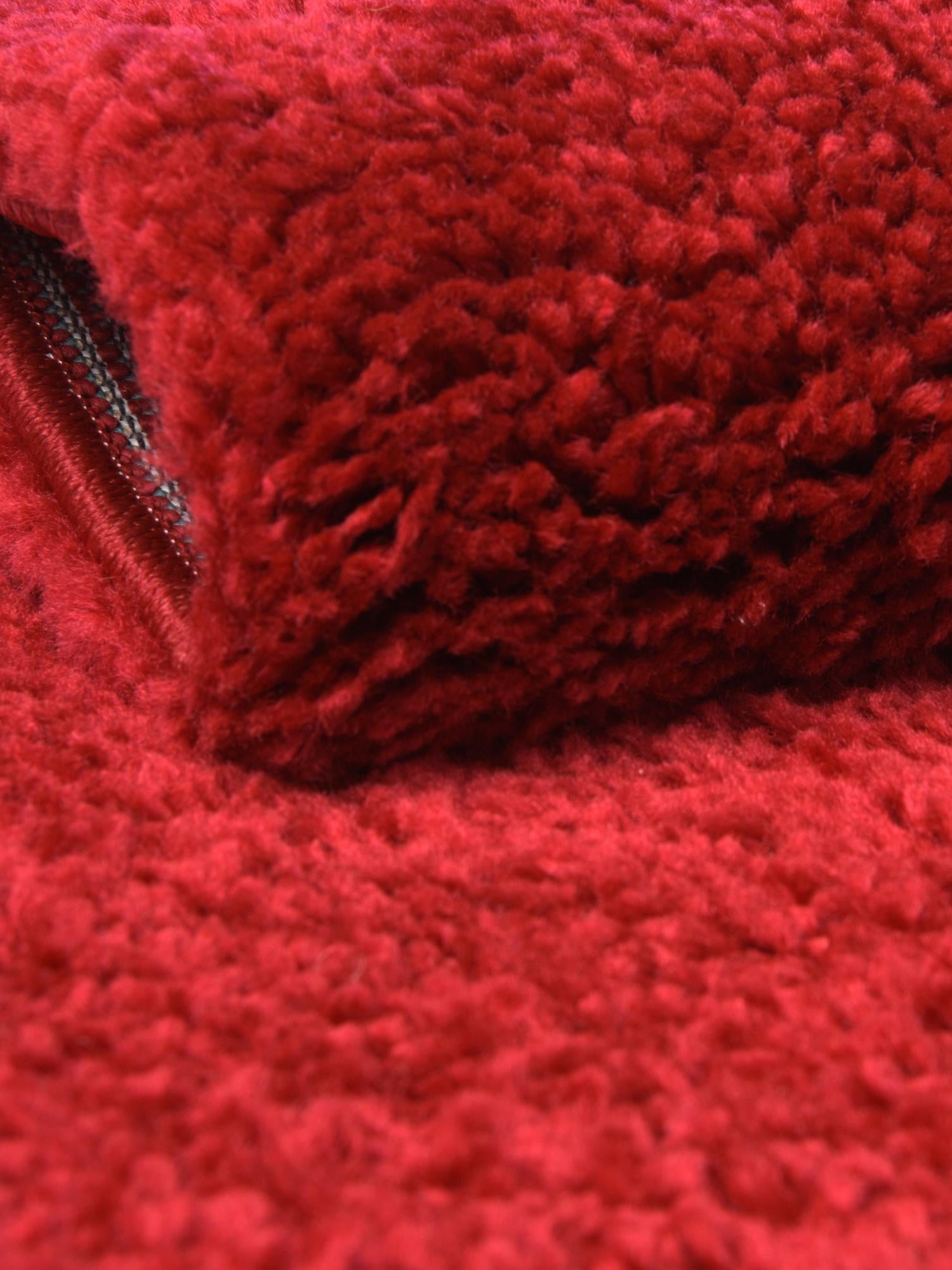 Red 8' x 8' Solo Round Area Rug Thick Soft Touch Fluffy & Plush Shaggy Pile