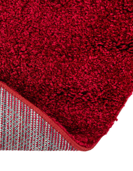 Red 6' 1 x 6' 1 Solo Round Area Rug Thick Soft Touch Fluffy & Plush Shaggy Pile Durable Minimalist Carpet for Classic Interior Design for Sale at Rug Engine