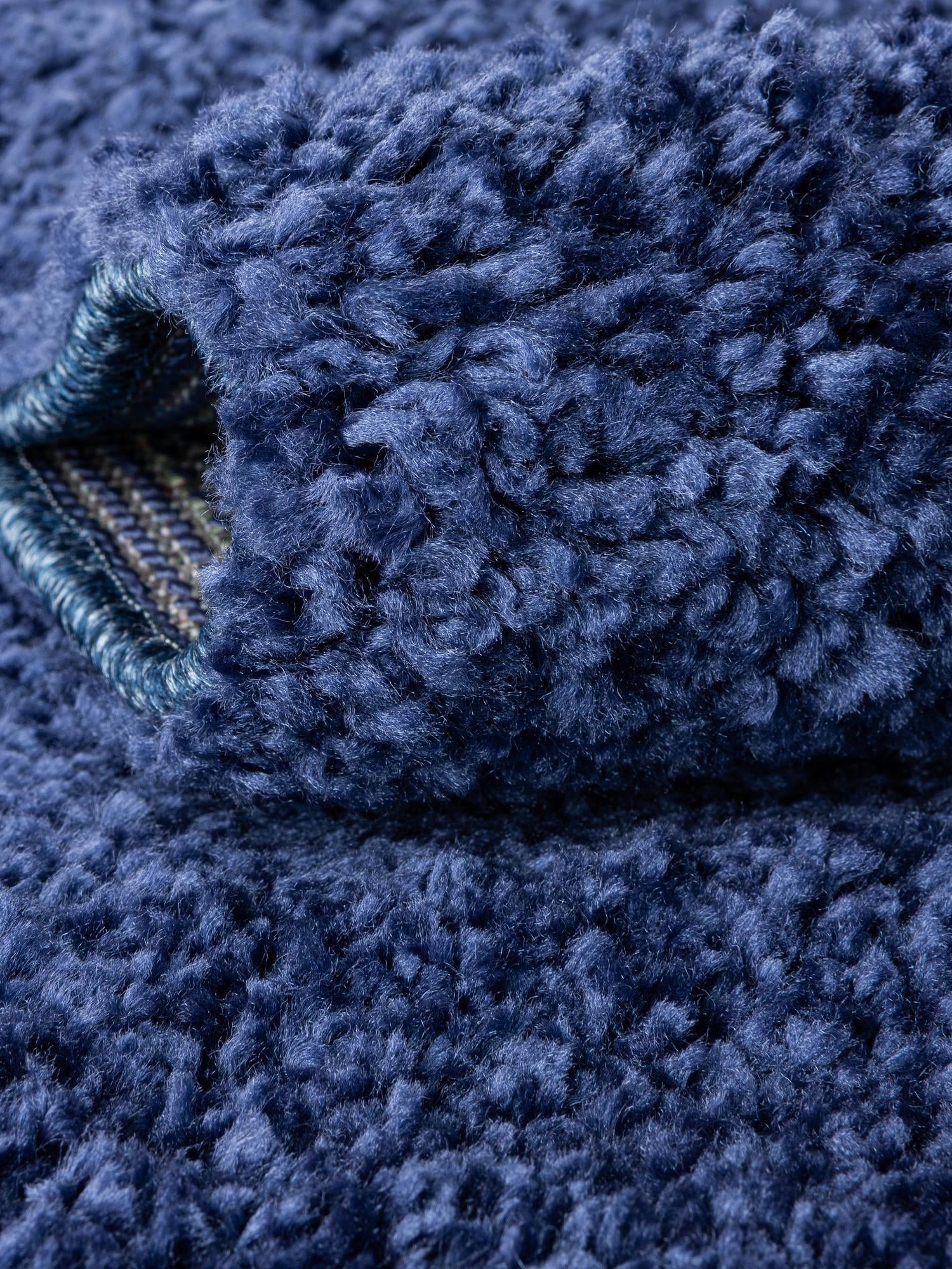 Navy Blue 6' 1 x 9' Solo Rectangle Area Rug Thick Soft Touch Fluffy & Plush Shaggy Pile