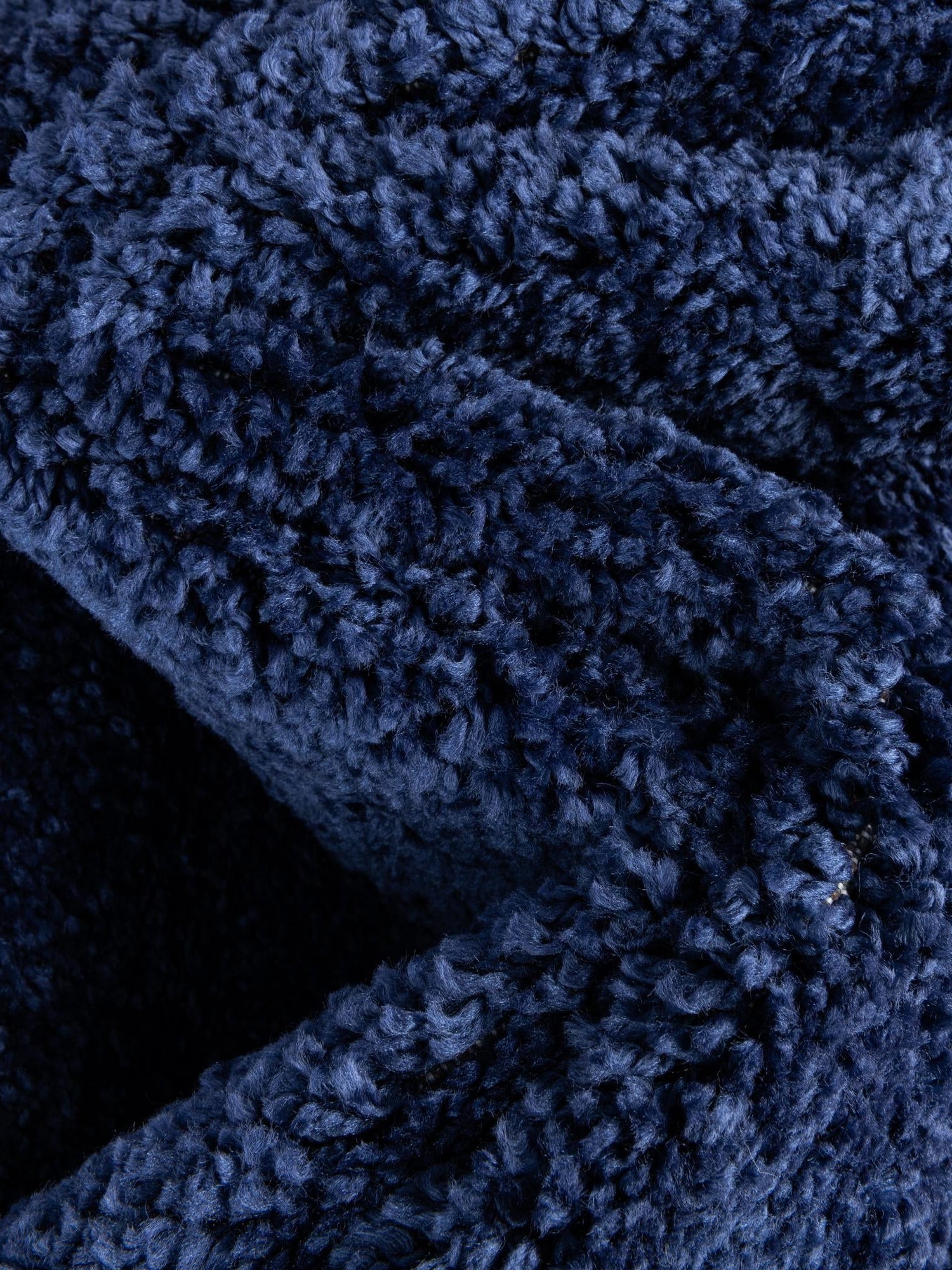 Navy Blue 6' 1 x 9' Solo Rectangle Area Rug Thick Soft Touch Fluffy & Plush Shaggy Pile