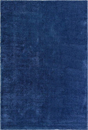 Navy Blue 5' 3 x 7' 7 Solo Rectangle Area Rug Thick Soft Touch Fluffy & Plush Shaggy Pile