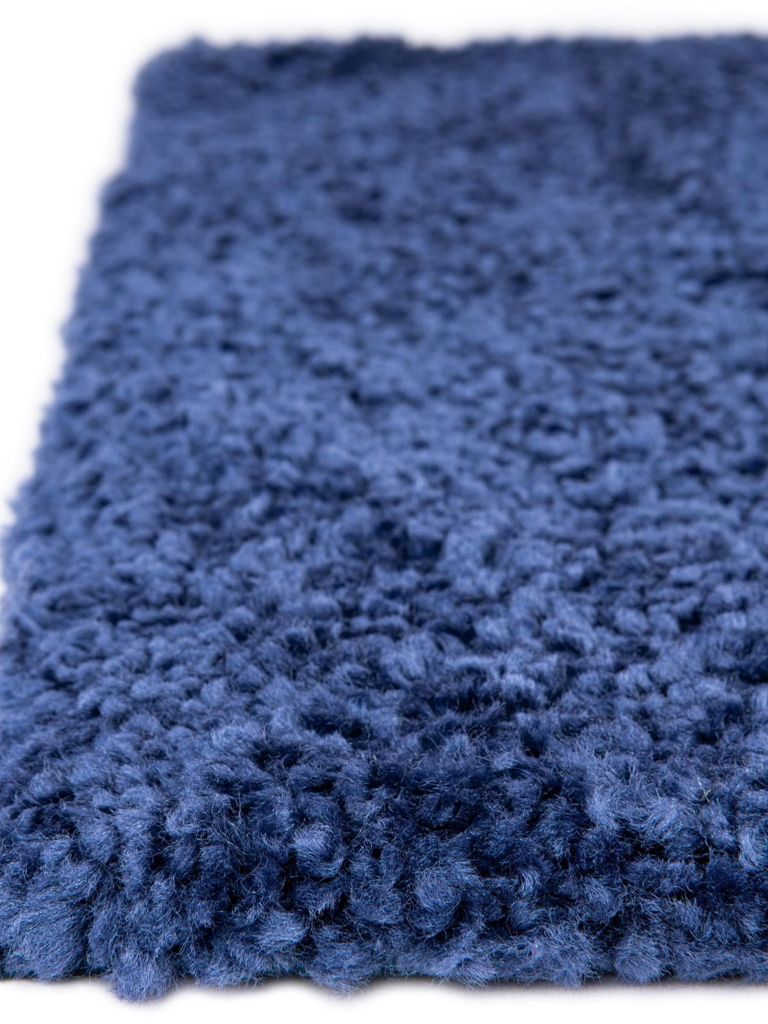 Navy Blue 2' x 5' 3 Solo Runner Area Rug Thick Soft Touch Fluffy & Plush Shaggy Pile Durable Minimalist Carpet for Classic Interior Design for Sale at Rug Engine