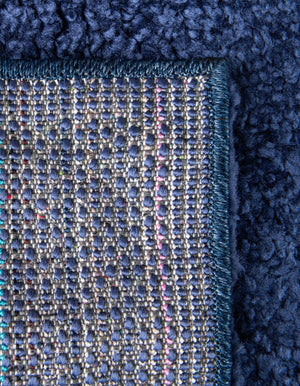 Navy Blue 2' x 5' 3 Solo Runner Area Rug Thick Soft Touch Fluffy & Plush Shaggy Pile