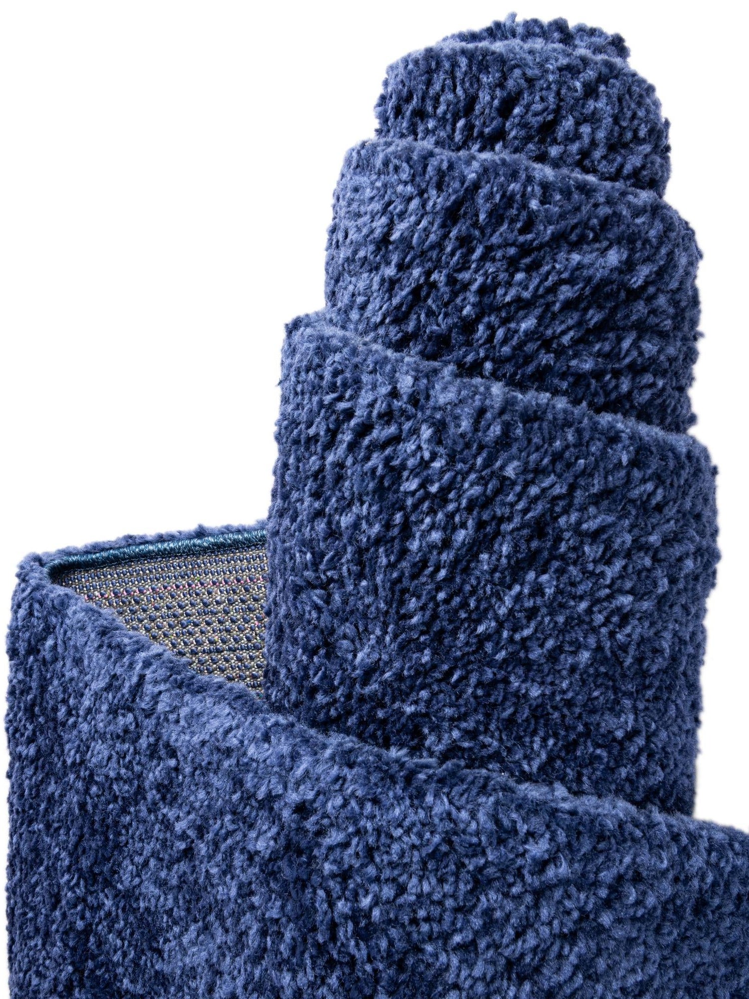 Navy Blue 2' 7 x 12' Solo Runner Area Rug Thick Soft Touch Fluffy & Plush Shaggy Pile Durable Minimalist Carpet for Classic Interior Design for Sale at Rug Engine