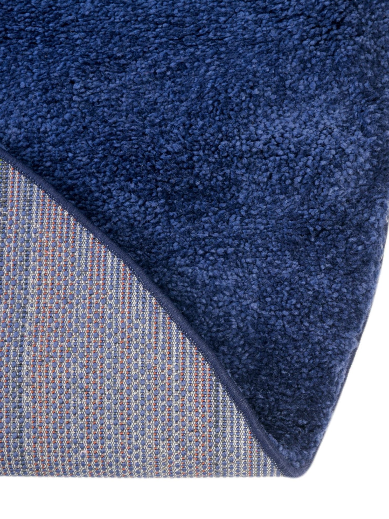 Navy Blue 12' x 12' Solo Round Area Rug Thick Soft Touch Fluffy & Plush Shaggy Pile Durable Minimalist Carpet for Classic Interior Design for Sale at Rug Engine