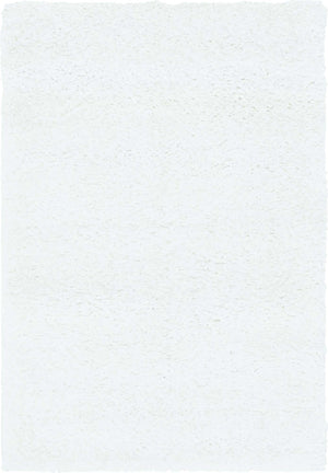 Snow White 2' 2 x 3' 1 Solo Rectangle Area Rug Thick Soft Touch Fluffy & Plush Shaggy Pile
