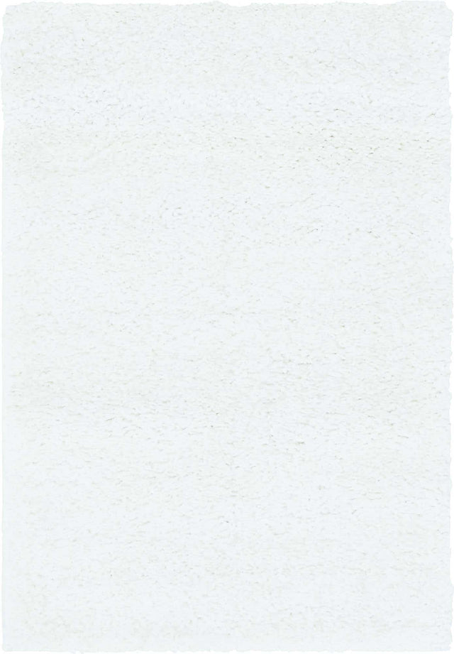 Snow White 2' 2 x 3' 1 Solo Rectangle Area Rug Thick Soft Touch Fluffy & Plush Shaggy Pile