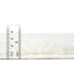 Snow White 7' 10 x 10' Solo Rectangle Area Rug Thick Soft Touch Fluffy & Plush Shaggy Pile