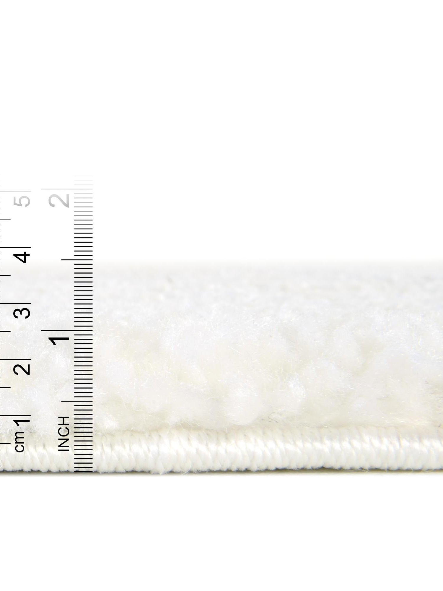 Snow White 3' 3 x 5' 3 Solo Rectangle Area Rug Thick Soft Touch Fluffy & Plush Shaggy Pile