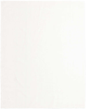 Snow White 7' 10 x 10' Solo Rectangle Area Rug Thick Soft Touch Fluffy & Plush Shaggy Pile