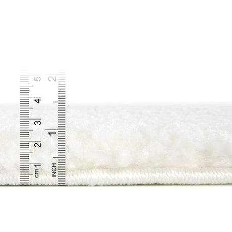 Snow White 2' 2 x 8' Solo Runner Area Rug Thick Soft Touch Fluffy & Plush Shaggy Pile Durable Minimalist Carpet for Classic Interior Design for Sale at Rug Engine