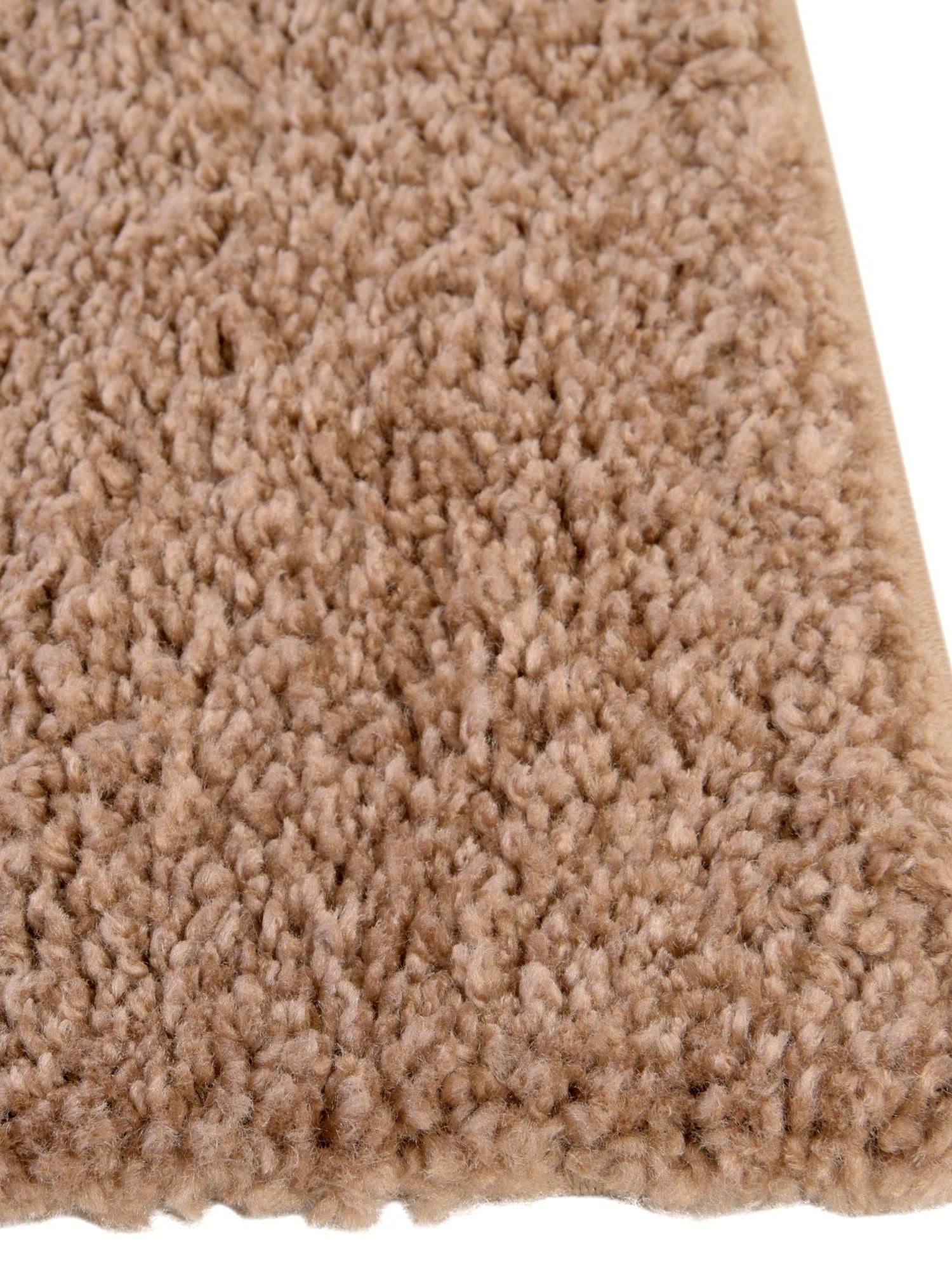 Light Brown 5' 3 x 7' 7 Solo Rectangle Area Rug Thick Soft Touch Fluffy & Plush Shaggy Pile