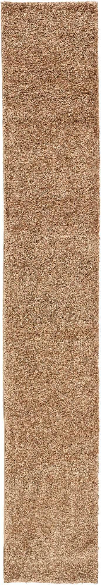 Light Brown 2' 2 x 13' 1 Solo Runner Area Rug Thick Soft Touch Fluffy & Plush Shaggy Pile