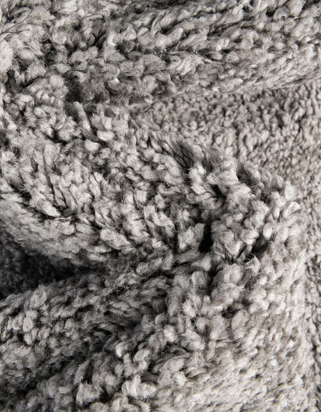 Gray 10' x 14' Solo Rectangle Area Rug Thick Soft Touch Fluffy & Plush Shaggy Pile Durable Minimalist Carpet for Classic Interior Design for Sale at Rug Engine