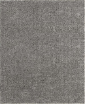 Gray 10' x 13' Solo Rectangle Area Rug Thick Soft Touch Fluffy & Plush Shaggy Pile
