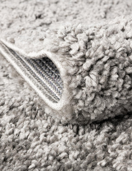 Gray 2' 2 x 8' Solo Runner Area Rug Thick Soft Touch Fluffy & Plush Shaggy Pile Durable Minimalist Carpet for Classic Interior Design for Sale at Rug Engine