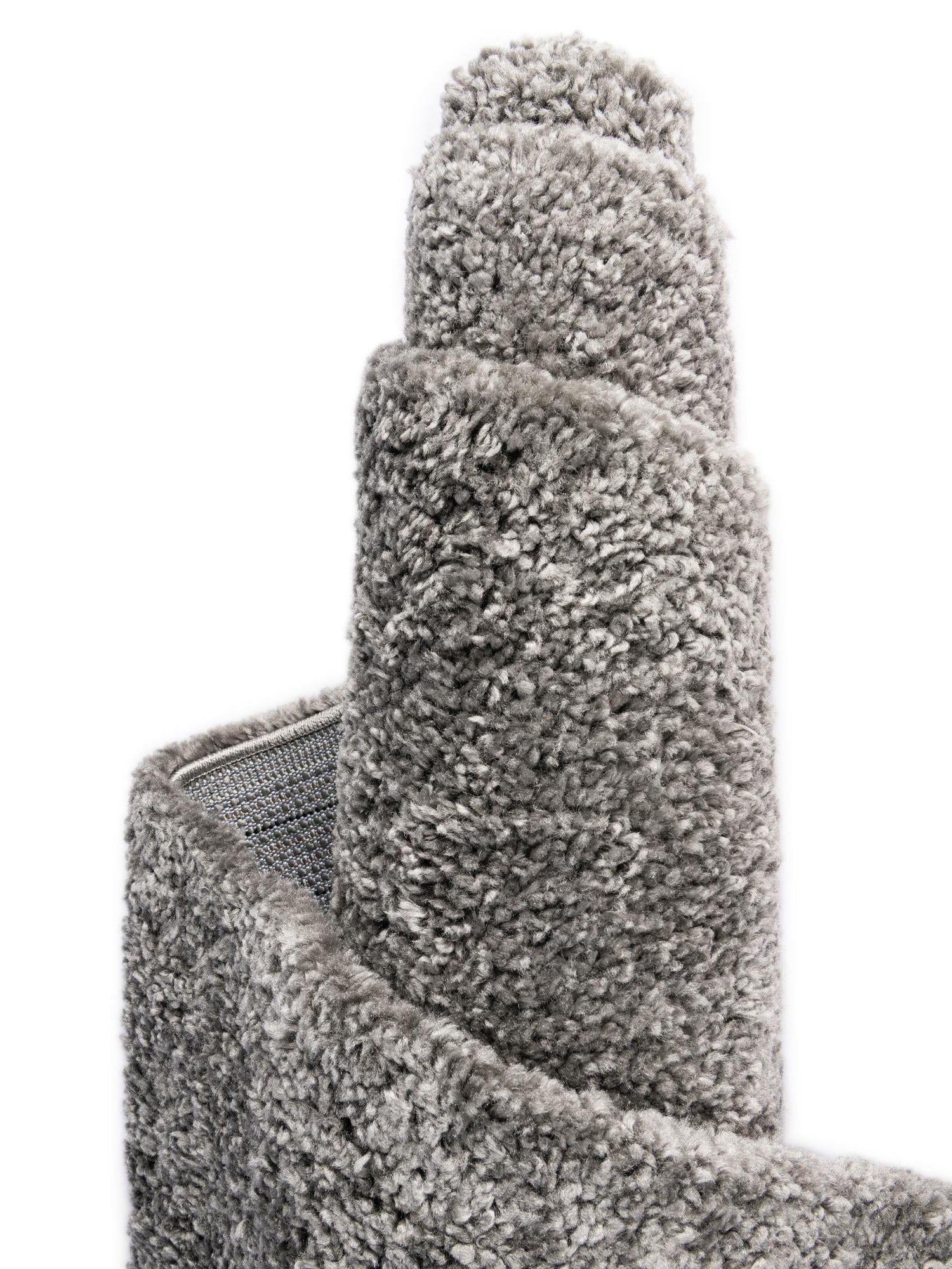 Gray 2' x 6' 1 Solo Runner Area Rug Thick Soft Touch Fluffy & Plush Shaggy Pile Durable Minimalist Carpet for Classic Interior Design for Sale at Rug Engine