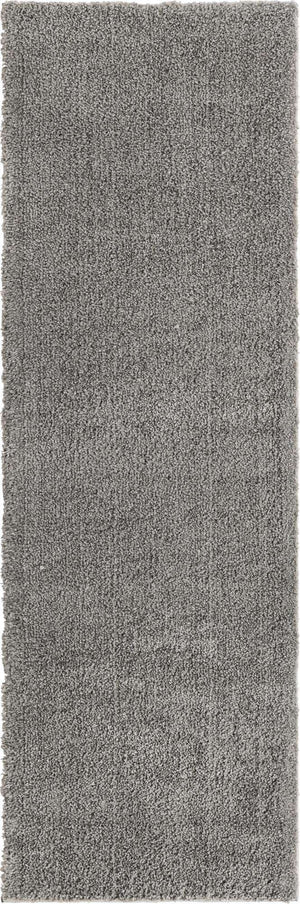 Gray 2' 2 x 6' 9 Solo Runner Area Rug Thick Soft Touch Fluffy & Plush Shaggy Pile
