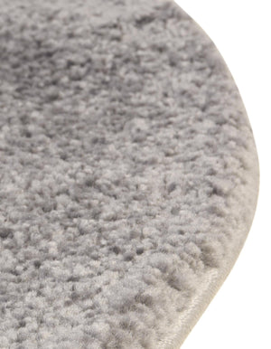 Gray 4' 1 x 4' 1 Solo Round Area Rug Thick Soft Touch Fluffy & Plush Shaggy Pile