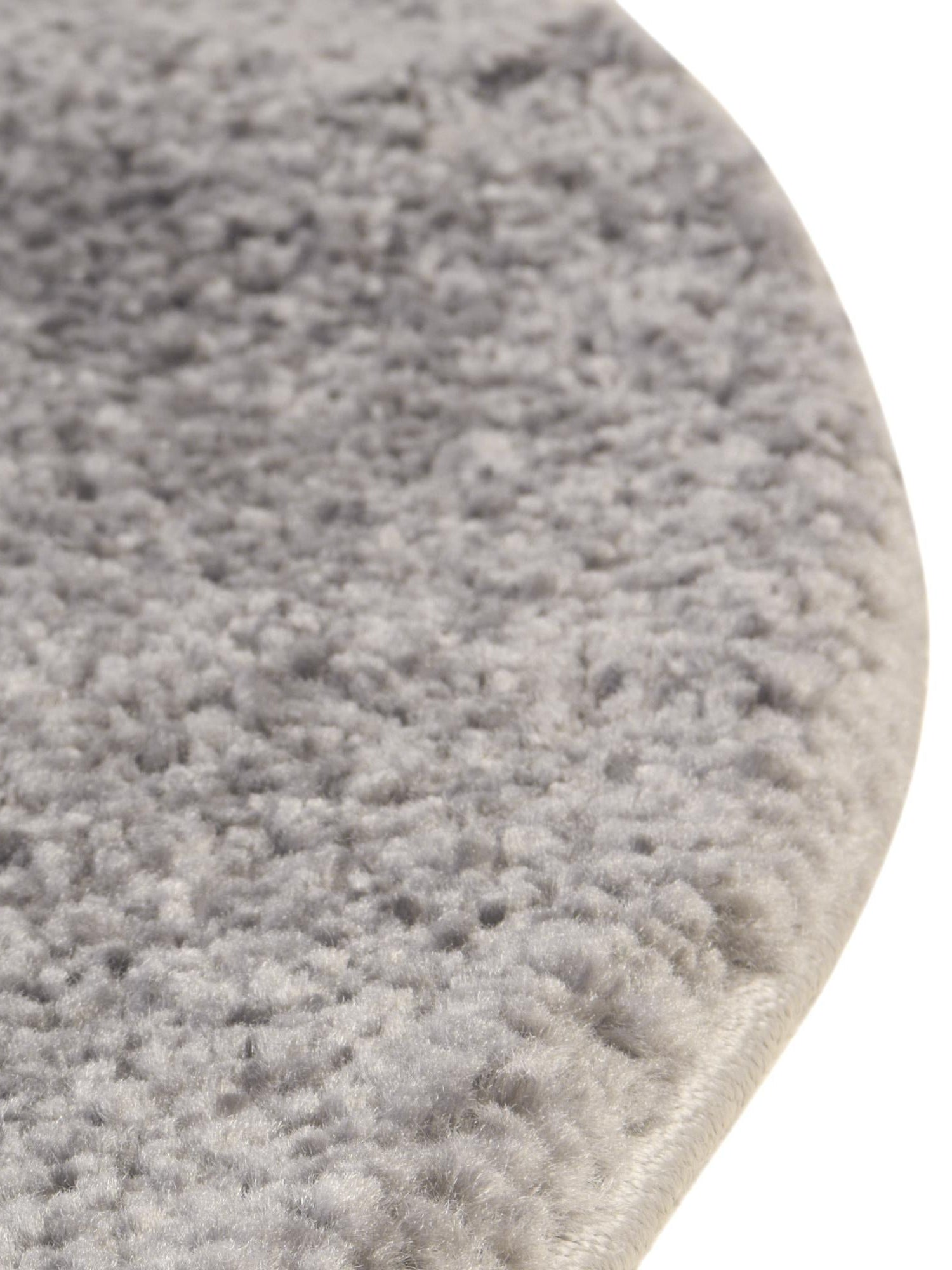 Gray 12' x 12' Solo Round Area Rug Thick Soft Touch Fluffy & Plush Shaggy Pile Durable Minimalist Carpet for Classic Interior Design for Sale at Rug Engine