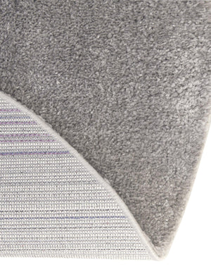 Gray 4' 1 x 4' 1 Solo Round Area Rug Thick Soft Touch Fluffy & Plush Shaggy Pile