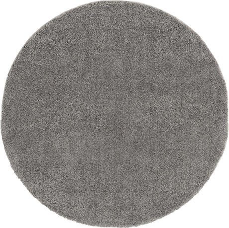 Gray 6' 1 x 6' 1 Solo Round Rug