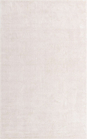 Ivory 3' 3 x 5' 3 Solo Rectangle Area Rug Thick Soft Touch Fluffy & Plush Shaggy Pile
