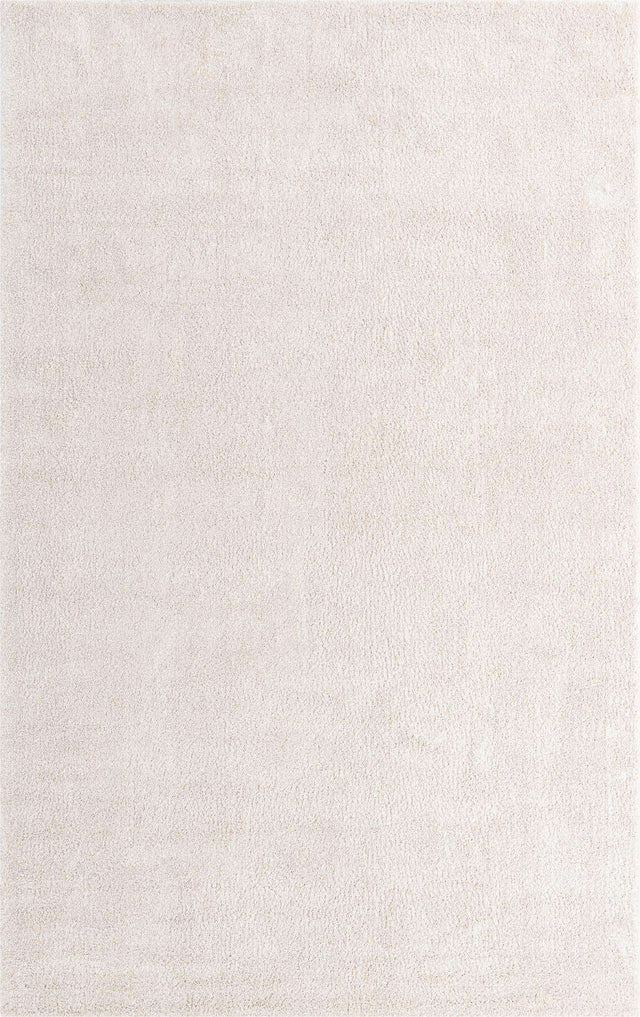 Ivory 3' 3 x 5' 3 Solo Rectangle Area Rug Thick Soft Touch Fluffy & Plush Shaggy Pile