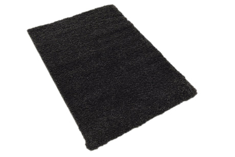 Charcoal 2' 2 x 3' 1 Solo Rectangle Area Rug Thick Soft Touch Fluffy & Plush Shaggy Pile Durable Minimalist Carpet for Classic Interior Design for Sale at Rug Engine