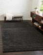 Charcoal 3' 3 x 5' 3 Solo Rectangle Area Rug Thick Soft Touch Fluffy & Plush Shaggy Pile Durable Minimalist Carpet for Classic Interior Design for Sale at Rug Engine