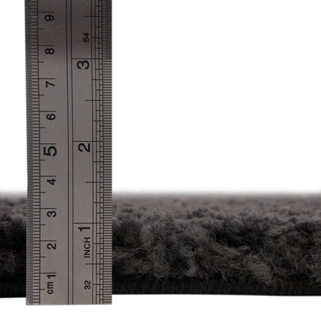 Charcoal 10' x 13' Solo Rectangle Area Rug Thick Soft Touch Fluffy & Plush Shaggy Pile Durable Minimalist Carpet for Classic Interior Design for Sale at Rug Engine