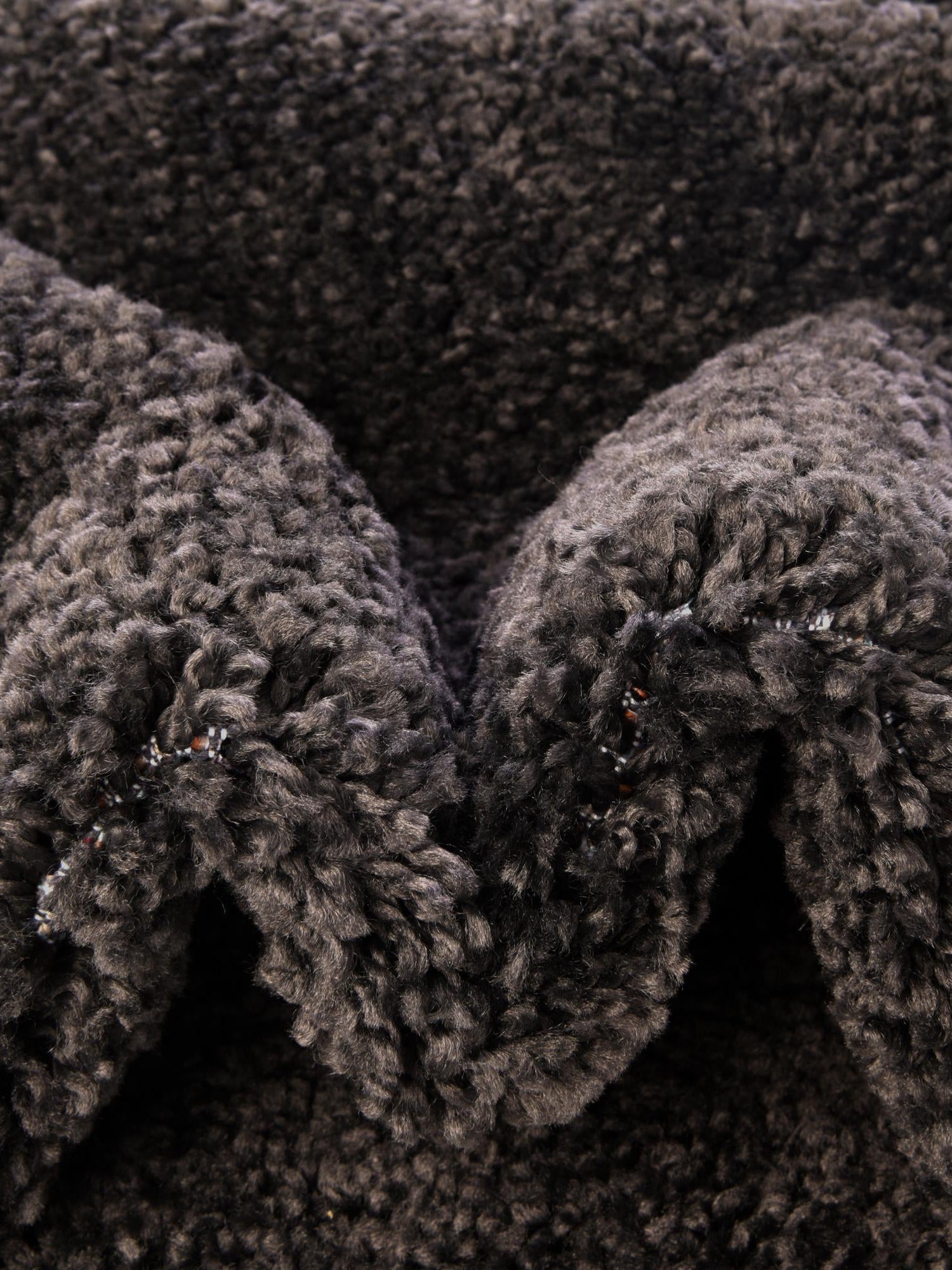 Charcoal 3' 3 x 5' 3 Solo Rectangle Area Rug Thick Soft Touch Fluffy & Plush Shaggy Pile